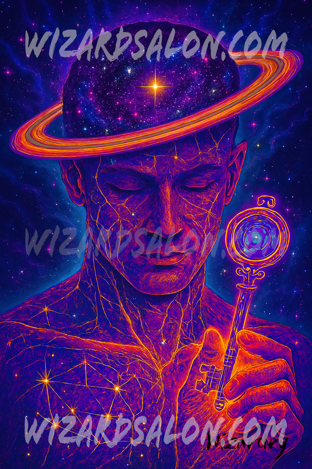 The Keys to the Universe Series | The Keybearer | Professionally Framed Magical Art by Artist Wizardry